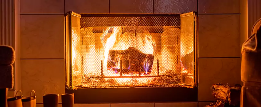 Mendota Hearth Landscape Fireplace Installation in Holt, Michigan